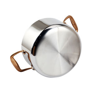 Tri-Ply Stainless Steel Stock <b>Pot</b>, 6.5 Quart Heavy Duty Induction Cooking <b>Pot</b> with Visible Lid - Product Image 2