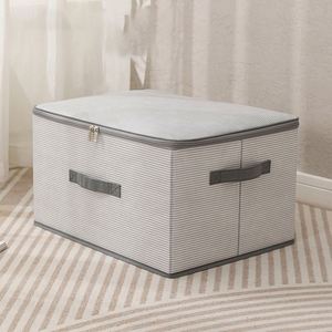 Household Printed Non-woven Fabric Striped Storage Foldable Hand-held Organizer - Product Image 4