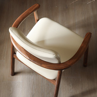 Table et chaises de salle à manger en bois de noyer massif de luxe léger Design moderne chinois avec accoudoir sédentaire Livraison gratuite