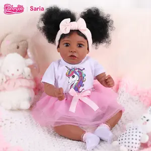20 inch Realistic Reborn Baby Doll Girl Toddler Soft Cloth Body reborn dolls silicone newborn baby