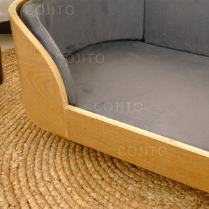Venta caliente cama de lujo para perros de madera contiene almohadillas aislantes para cama de madera para perros - Product Image 3