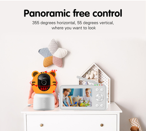 Babyphone sans fil de 4,5 pouces avec musique de berceuse, audio, vision nocturne, fréquence ciblée de 2,4 GHz pour les soins du bébé - Product Image 5