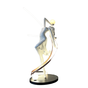 Lampada da Terra Artistica a Forma Umana, Scultura Decorativa di Dea Danzante, Lampada da Giardino - Product Image 2