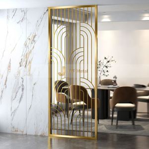 EX705 Modern Foldable Custom Stainless Steel Laser Cut Privacy Room Dividers - Product Image 1