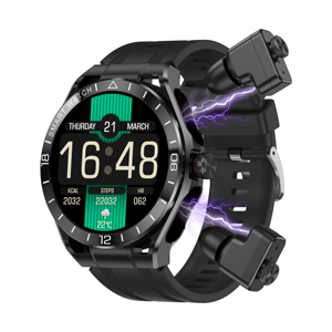 Montre connectée transfrontalière T95E avec écouteurs TWS 2-en-1 pour appels, montre de <span class=keywords><strong>sport</strong></span>, écran IPS, bracelet en silicone - Product Image 3