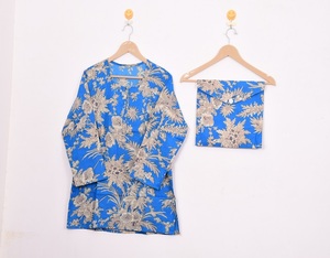 Premium Soft-<b>Wash</b> Cotton Night suits <b>Hand</b> Block Printed Pajama <b>Sets</b> Breathable Summer Sleepwear - Product Image 6