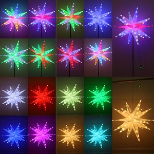 Estrella Morava LED de 23 Pulgadas, Estrella de Papel 3D de 18 Puntas, Colgante, Impermeable, para Decoración Navideña del Hogar, Fiestas, Porche, Jardín - Product Image 6