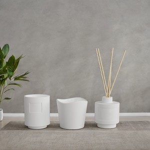 C & H Vente en gros Décoration de maison personnalisée Ensemble de parfums privés Diffuseur de roseaux <span class=keywords><strong>Bougie</strong></span> parfumée en céramique - Product Image 2