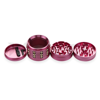 Broyeurs à herbes en aluminium métallique de fabrication chinoise en gros de 55 mm 63 mm pour accessoires de fumage