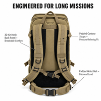 Sac à dos tactique imperméable de qualité supérieure avec bretelles détachables pour la chasse, la survie et les activités de plein air