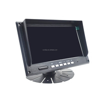 Écran de moniteur TFT 7 pouces pour voiture, camion, bus avec aide au recul pour DVR MDVR, boîte noire, connecteur aviation femelle 4 broches