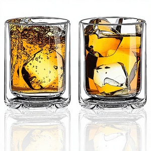 Verres à double paroi cylindriques transparents en gros pour boissons froides et vin, idéaux pour les fêtes - Product Image 1