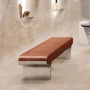 Sofá Cama Moderno <span class=keywords><strong>para</strong></span> Dormitorio de Hotel, Taburete con Cabecera, Cómodo Taburete de Cuero <span class=keywords><strong>para</strong></span> Sala de Estar, Banco con Cojín Suave - Product Image 2