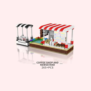 Petite particule 265 pièces enfants bricolage bloc de construction ensembles cafés et kiosques à journaux mini jeu de construction de blocs - Product Image 5
