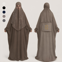 Robe de prière pour femmes, Robe d'automne, Niqab, Vêtements musulmans avec sac, Tenue Abaya, Robe musulmane pour femmes, Ensembles de prière, Abaya de luxe de Dubaï