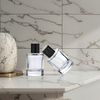 Bouteille de Parfum Vide Personnalisée FEO Exclusive, en Verre Rond Transparent, Luxe pour Dames, 30ml 50ml 100ml 150ml, avec Emballage Boîte