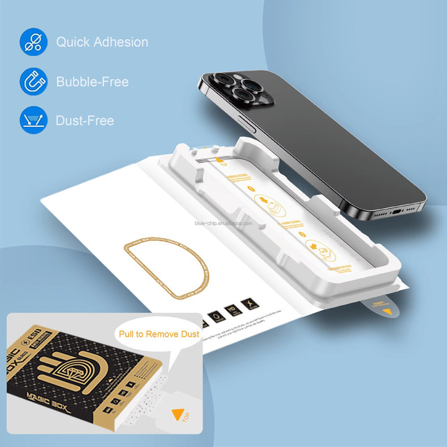 Anti-Static 2.5D Hd Clear Guard Film Tempered Glass Alignment Screen Protector With Dust Applicator for Iphone 18 17 16 Pro Max