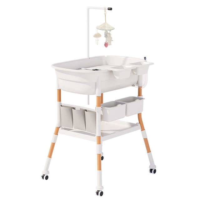 Plastic Diaper Changing Table Newborns Multi-Functional Baby Care Station All-In-One Feeding Bathing Platform Foldable Portable