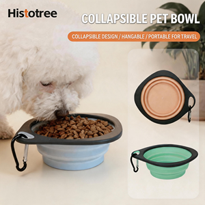 Tigela Dobrável Antivazamento para Alimentos e Água Quanying, Portátil em Silicone para Cães e Gatos - Product Image 5