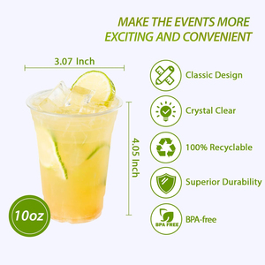 Gobelets jetables en plastique transparent PP pour boissons froides, smoothies, desserts, boba, café glacé et parfaits, avec impression de logo personnalisé - Product Image 4