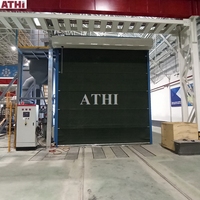Grande cabine de grenaillage de salle de sablage de nettoyage de surface de pièces structurelles en acier avec système de recyclage de grattoir automatique