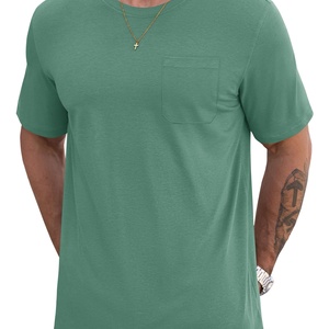 T-shirt à manches courtes pour hommes, col rond, anti-UV UPF 50+, respirant, à séchage rapide, avec poche, fabriqué par des fabricants de vêtements pour hommes - Product Image 3