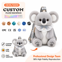 Sac à dos en peluche personnalisé en coton PP doux et mignon, jouet en peluche de dessin animé, sac à dos en peluche mignon