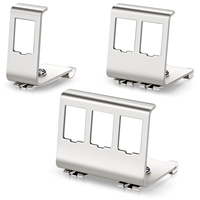 Support de montage sur rail DIN en acier inoxydable pour adaptateur fibre optique Keystone 4 ou 6 ports, support métallique