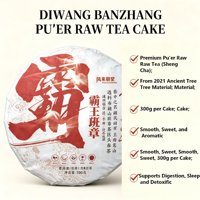 Teh Pu Er Mentah dari Pohon Kuno Yunnan Lao Banzhang, Kue Teh Terkompresi 300g, Dibungkus Bambu, Buatan Tangan, Teh Cina Tua Kelas Atas, Grosir