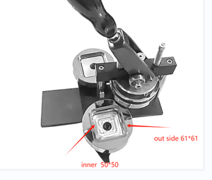 Vierkante 50*50Mm Knop Badge Maken Machine + Pvc Snijder + 1000 Stuks Koelkast Magneet Materiaal - Product Image 5