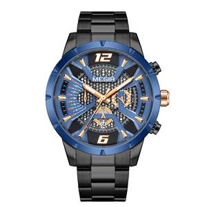Reloj de Pulsera de Acero Inoxidable para Hombre de Negocios con Movimiento de Cuarzo y Esfera Grande - Product Image 6