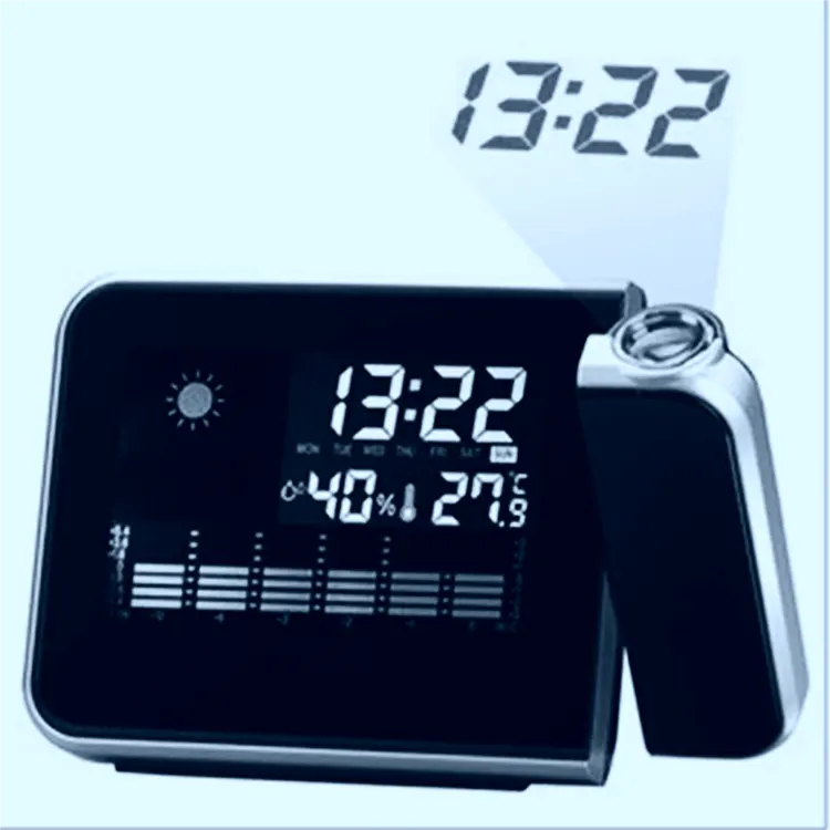 High Quality Projection Weather , Station For Room Battery BackupDigital Clock With Weather Station For Room Battery Backup/