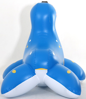 Jouets gonflables mignons en forme de grand phoque bleu mat pour enfants