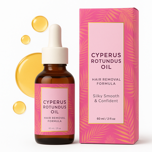 Aceite de Cyperus Rotundus |   Depilación Natural, Reduce el Crecimiento del Vello Corporal, Reduce los Poros e Hidrata |   Suave para Todo Tipo de Piel - Product Image 1