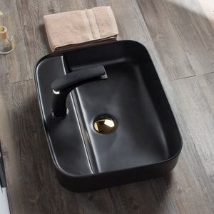 Salle de bain Lavamanos Vanity <span class=keywords><strong>Vasque</strong></span> Sanitaire Évier Carré Céramique Comptoir Art Lavabo - Product Image 3