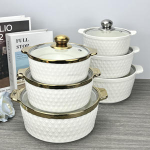 Peralatan Dapur Produk Barang Perlengkapan Grosir Peralatan Masak Anti Lengket Set Peralatan Makan Set Panci Sup Keramik Set Panci Masak Casserole - Product Image 3