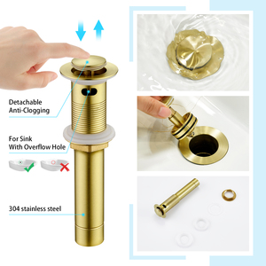 Gold <b>Brushed</b> Classic Dual Handle Widespread 3 Hole 8" Bathroom Faucet - Product Image 6