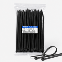 Attaches-câbles en nylon noir 7,6x200mm, attaches-câbles autobloquantes, sangles de fixation robustes pour câblage électrique, usage domestique et industriel, 100 pièces