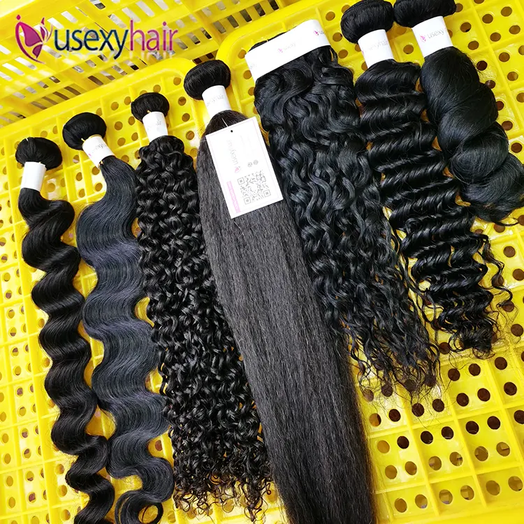 Groothandel Water Wave Haar Weven, Natuurlijk Menselijk Haar Weave Bundels Vendor, Cuticula Uitgelijnd Raw Virgin Braziliaanse Human Hair