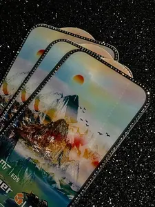 Iphone के लिए लक्जरी ग्लिटर डायमंड टेम्पर्ड ग्लास स्क्रीन रक्षक 16 17 प्रो मैक्स 15 प्लस 14 13 12 11 11 गैंडे गोपनीयता फिल्म - Product Image 6