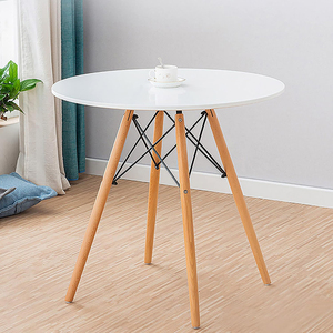 <span class=keywords><strong>Table</strong></span> à manger ronde blanche moderne avec piétement, petite <span class=keywords><strong>table</strong></span> ronde de loisirs pour le thé, le café ou la cuisine - Product Image 6