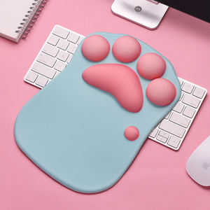 แป้นพิมพ์เมมโมรีโฟมรูปอุ้งเท้าแมวพร้อมที่รองข้อมือ38-46ซม. แผ่นรองคอมพิวเตอร์ - Product Image 3