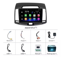 Audio Video 9 Inch GPS Navigasi Autoradio 2din Pemutar Mobil HD Android Head Unit untuk Hyundai Elantra 2007-2011