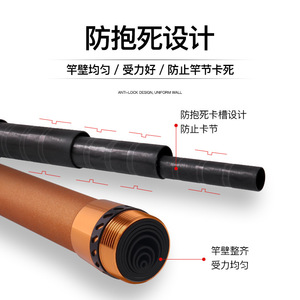 Canne à pêche Guangwei General 4ème génération 13M en fibre de carbone extra-dure télescopique pour la pêche à la carpe à Taïwan - Product Image 3