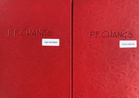 Couverture plate pour menu de restaurant rouge 8,5x14 en cuir PU double panneau - Lot de 20 modèle livre Yimi-3P 8514 Yimi