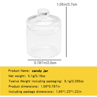 Miniature de pot alimentaire, modèle réduit 1:12, pot de rangement pour maison de poupée, ornement de cuisine, petit outil de bricolage