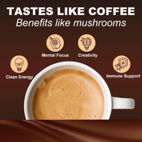 Café de Champiñones en Polvo Ganoderma Lucidum Bajo en Ácido con Propiedades Energizantes Extracto de Planta Café Instantáneo
