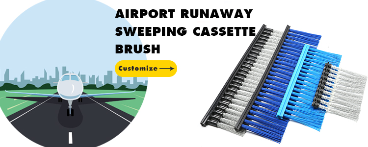 Customized PP Popular Boschung Sweeper Cassette Cleaning Brush Airport Runaway