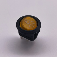 Interrupteur à bascule rond de 20 mm avec lumière LED, jaune, directement de l'usine