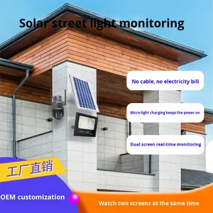 Cámara de seguridad al aire libre con energía solar Luz de calle Visión nocturna Nube IP65 Nominal H.265 Fuente de alimentación continua a través de <span class=keywords><strong>Internet</strong></span> No - Product Image 2